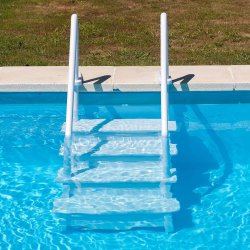 Trappe til Pool med 4 trin i kraftig Plast